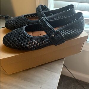 Lucky Brand Black Woven Ballet